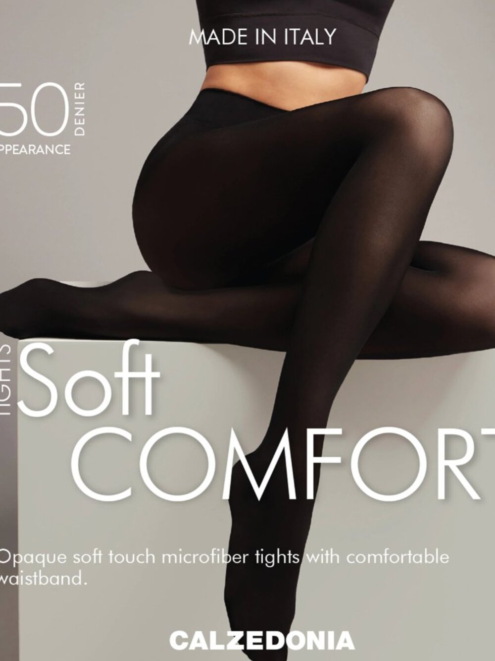 CALZEDONIA Opaque Matte Soft Comfort Coverings 50 Denier Tights NEW M - Picture 3 of 8